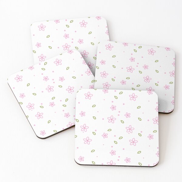 Item preview, Pink flowers and leaves designed and sold by LemonVeil.