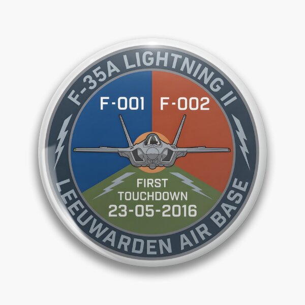 Item preview, Commemorative Patch: First F-35A Lightning II Landing at Leeuwarden Air Base designed and sold by CharlieDesings.