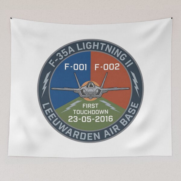 Item preview, Commemorative Patch: First F-35A Lightning II Landing at Leeuwarden Air Base designed and sold by CharlieDesings.