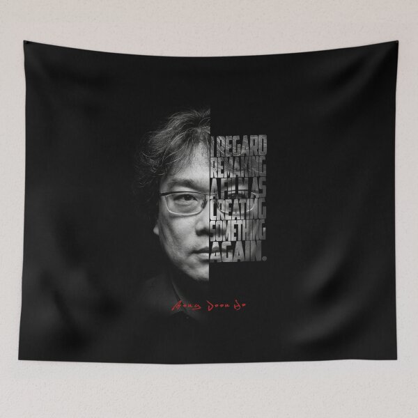 Item preview, Bong Joon Ho Split Face Quote Poster designed and sold by Enea Kelo.