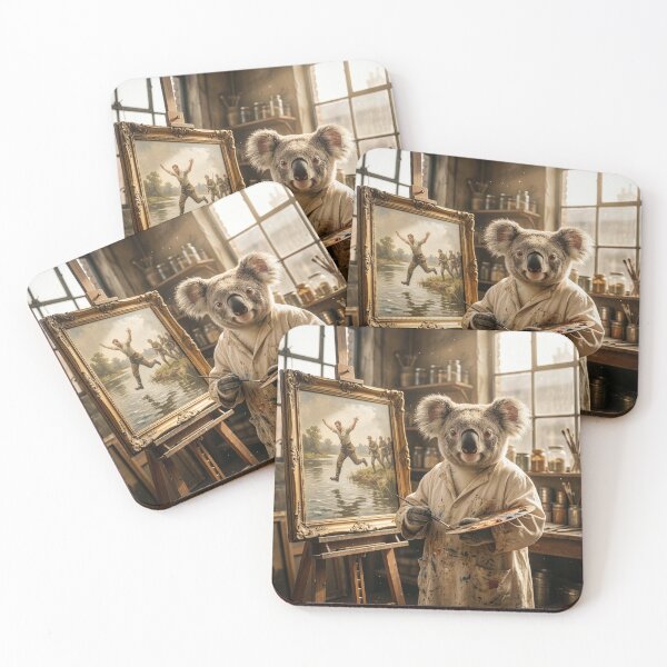 Item preview, Koala Artist Paints Scene From Waltzing Matilda designed and sold by Tridentulus.