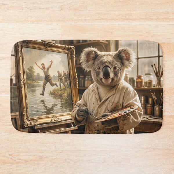 Item preview, Koala Artist Paints Scene From Waltzing Matilda designed and sold by Tridentulus.