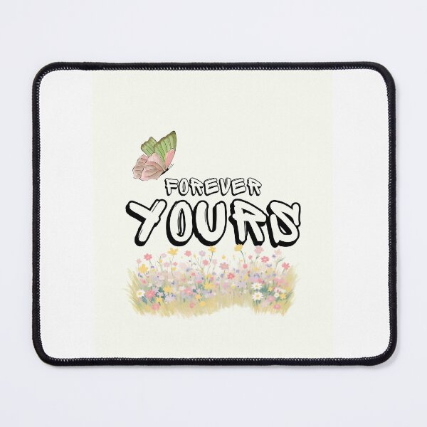 Item preview, Forever Yours Butterfly Floral Sticker – Romantic Aesthetic Quote designed and sold by Softspirits.