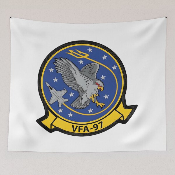 Item preview, VFA-97 Warhawks Military Squadron Emblem Patch designed and sold by CharlieDesings.