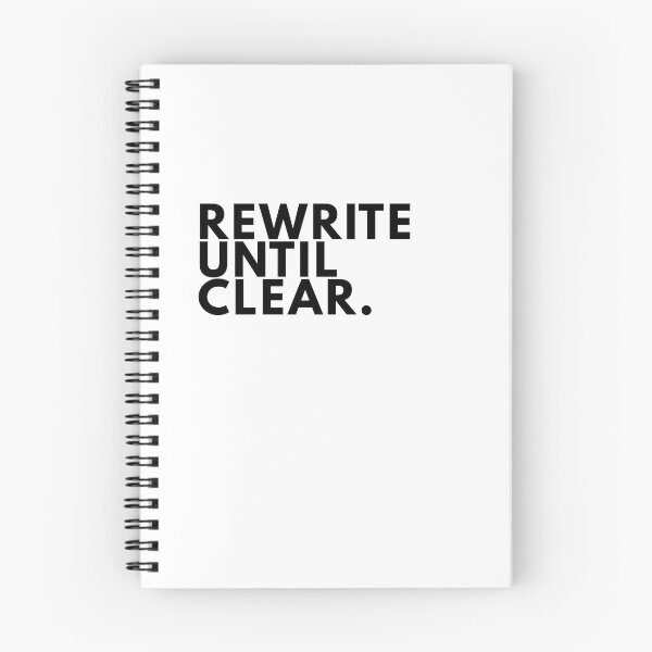 Item preview, Rewrite Until Clear Minimal Writer Manifesto Typography Poster designed and sold by PKDWriterMerch.