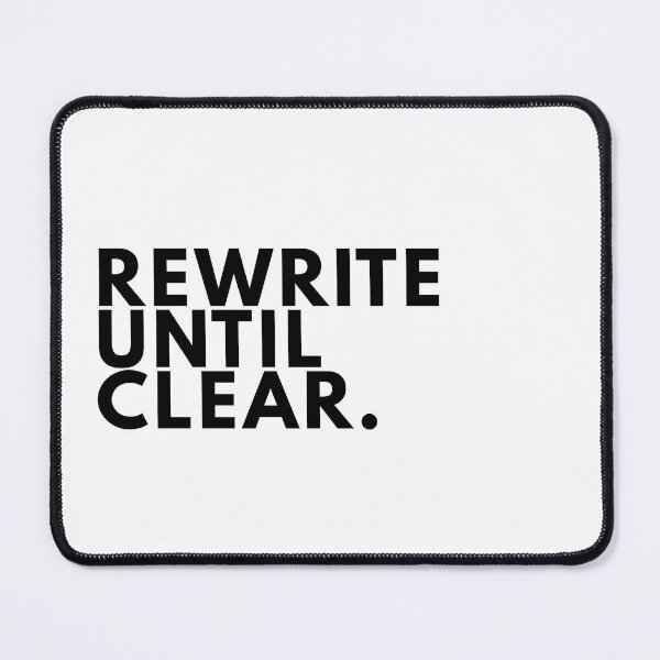 Item preview, Rewrite Until Clear Minimal Writer Manifesto Typography Poster designed and sold by PKDWriterMerch.