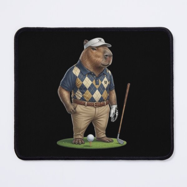 Item preview, Capybara Golfer Funny Golf Animal – Cute Capybara Playing Golf Cartoon designed and sold by HubCreates.