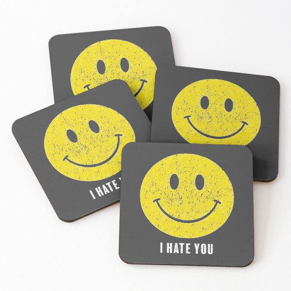 Item preview, Distressed Yellow Gritty Smile Cynical Graphic designed and sold by Terry Bain.