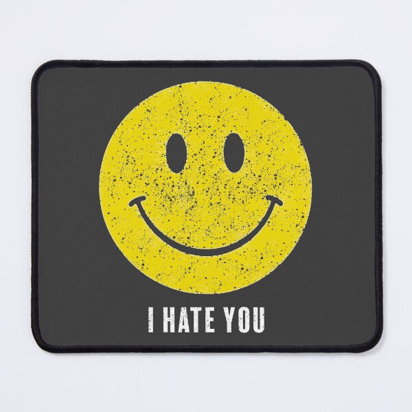 Item preview, Distressed Yellow Gritty Smile Cynical Graphic designed and sold by Terry Bain.