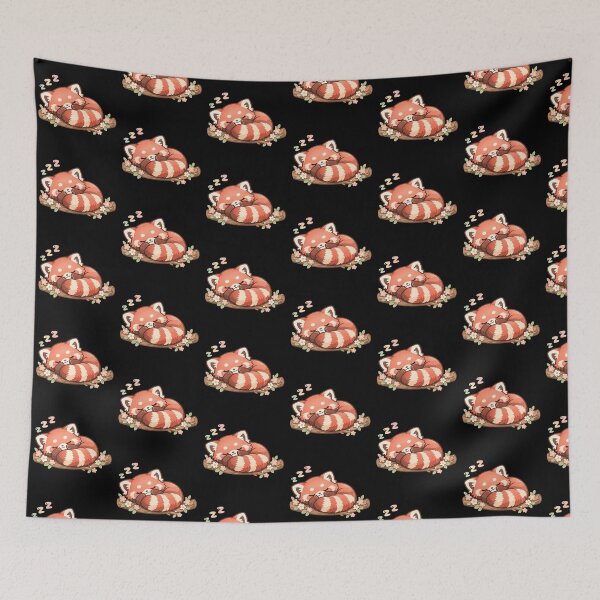 Item preview, Kawaii Sleeping Red Panda – Cute Cozy Animal Nap Cartoon designed and sold by timizar.
