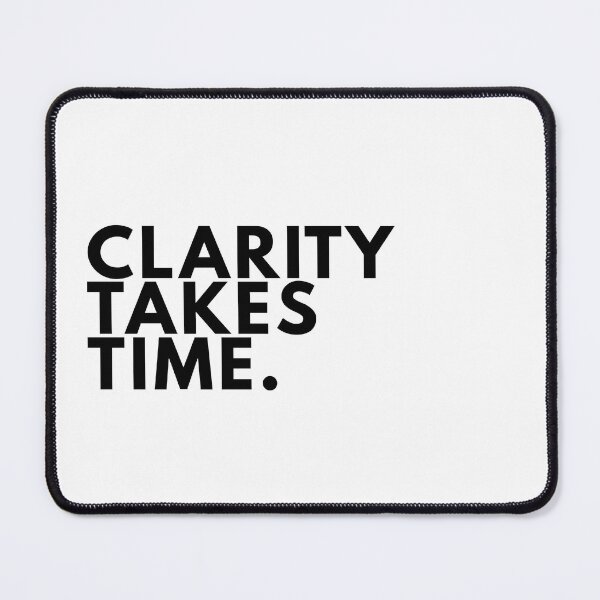 Item preview, Clarity Takes Time Minimal Writer Manifesto Typography Poster designed and sold by PKDWriterMerch.