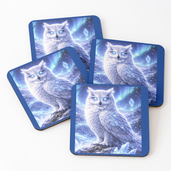 Item preview, Frost Owl Spirit Animal – Arctic Guardian Fantasy Owl Art designed and sold by GeoWild Designs.