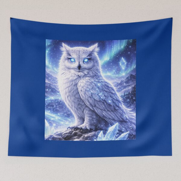 Item preview, Frost Owl Spirit Animal – Arctic Guardian Fantasy Owl Art designed and sold by GeoWild Designs.
