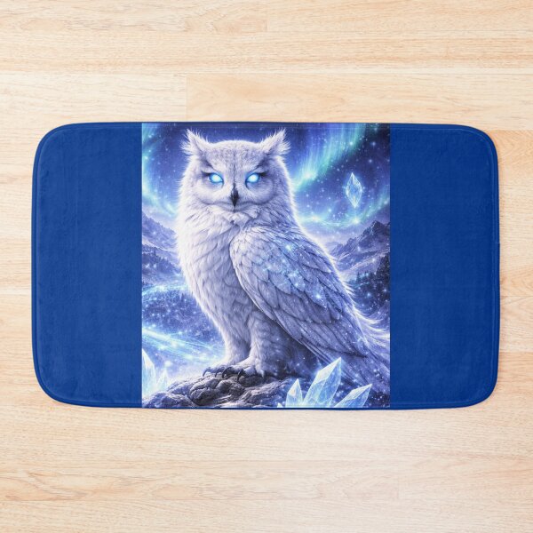 Item preview, Frost Owl Spirit Animal – Arctic Guardian Fantasy Owl Art designed and sold by GeoWild Designs.
