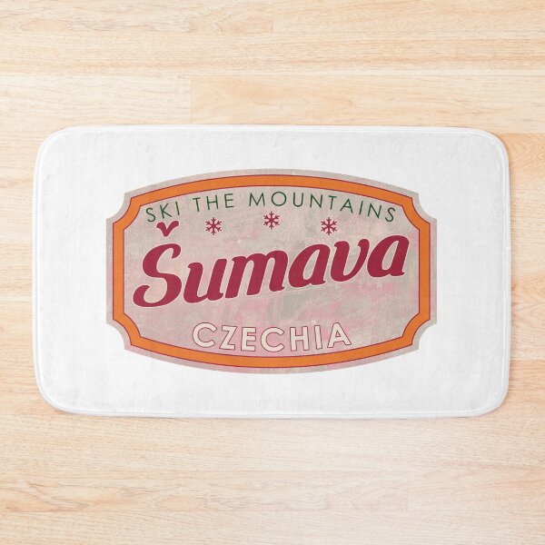 Item preview, Šumava, Czechia, Ski, textured skiing badge designed and sold by Wanderful-roads.