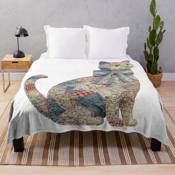 Item preview, Patchwork Grandmacore Cat, Floral Retro Coquette Cat designed and sold by will freed18.