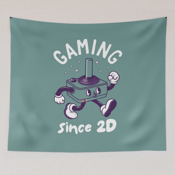 Item preview, Gaming Since 2D - Funny Retro Gaming Old School Joystick designed and sold by therocketman.