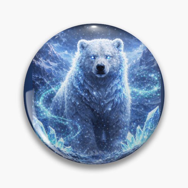 Artikelvorschau, Frostbär als Krafttier – Arktischer Wächter, Eisbär (Fantasy-Kunst) entworfen und verkauft von GeoWild Designs.