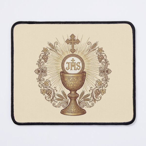 Item preview, Eucharistic Cross and Chalice – JHS Sacred Host Catholic Symbol designed and sold by Willow & Ink.
