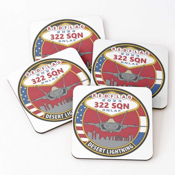 Item preview, Red Flag 2024: 322 SQN RNLAF Desert Lightning Commemorative Patch designed and sold by CharlieDesings.