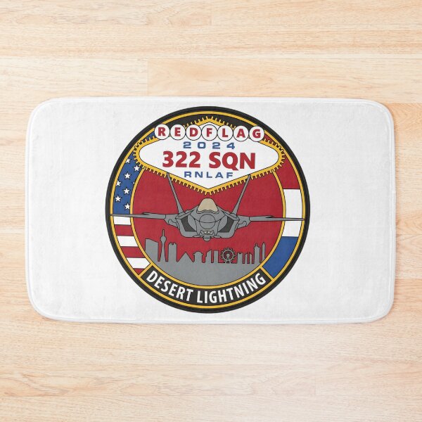 Item preview, Red Flag 2024: 322 SQN RNLAF Desert Lightning Commemorative Patch designed and sold by CharlieDesings.