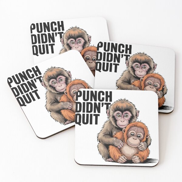 Item preview, Punch and His Plushie - Viral Monkey Aesthetic designed and sold by CoastalEmp.