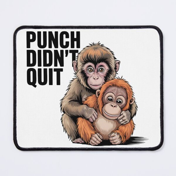 Item preview, Punch and His Plushie - Viral Monkey Aesthetic designed and sold by CoastalEmp.