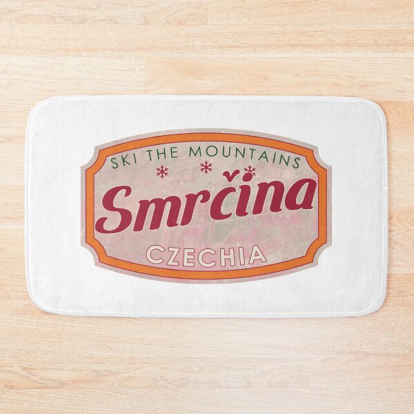 Item preview, Smrčina, Czechia, Ski, textured skiing badge designed and sold by Wanderful-roads.