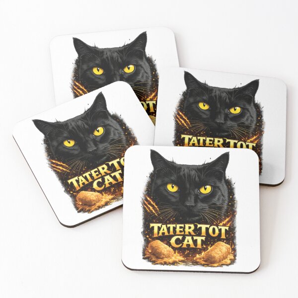 Item preview, Tater Tot Cat – Funny Black Cat with Golden Eyes | Cute Cat Lover designed and sold by CatLovers Studio.