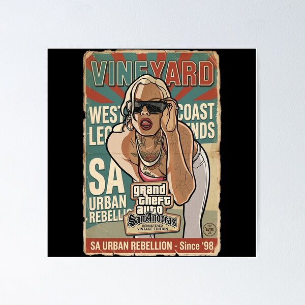 PS2 GRAND THEFT Auto San Andreas Promo Poster Store Display Sign PlayStation 2 EUR 105,99 - ES