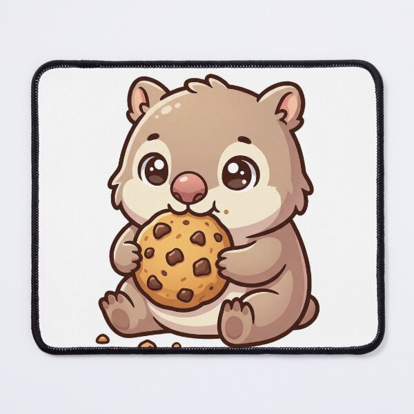 Item preview, Cute wombat baby with a biscuit designed and sold by Simplify-Art.