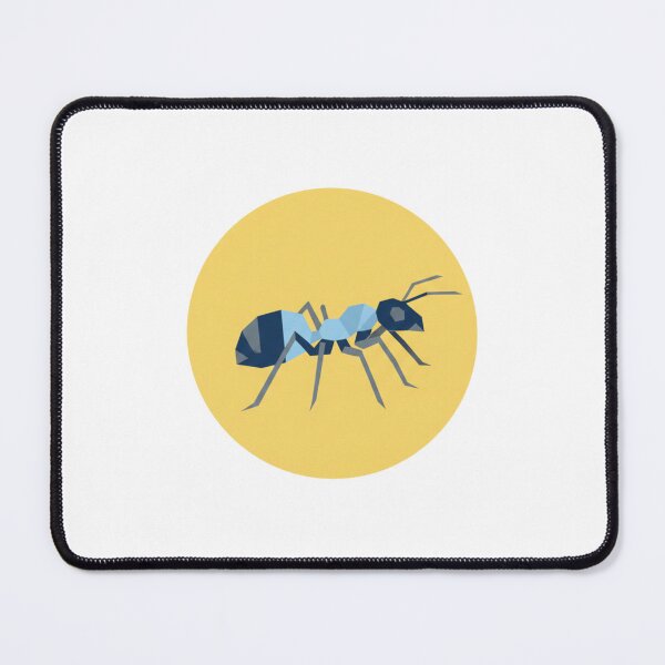 Item preview, Blue Ant Sticker – Polygonal Illustration in a Circle for Design Lovers designed and sold by bsbd-action.