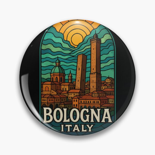 Item preview, Bologna Italy Stained Glass Travel designed and sold by TomFrontierArt.
