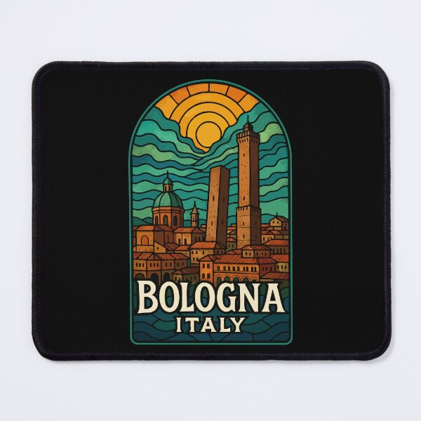 Item preview, Bologna Italy Stained Glass Travel designed and sold by TomFrontierArt.