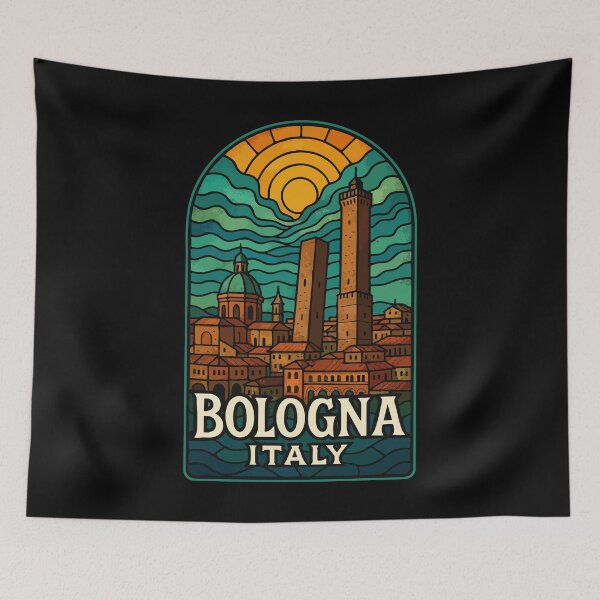 Item preview, Bologna Italy Stained Glass Travel designed and sold by TomFrontierArt.