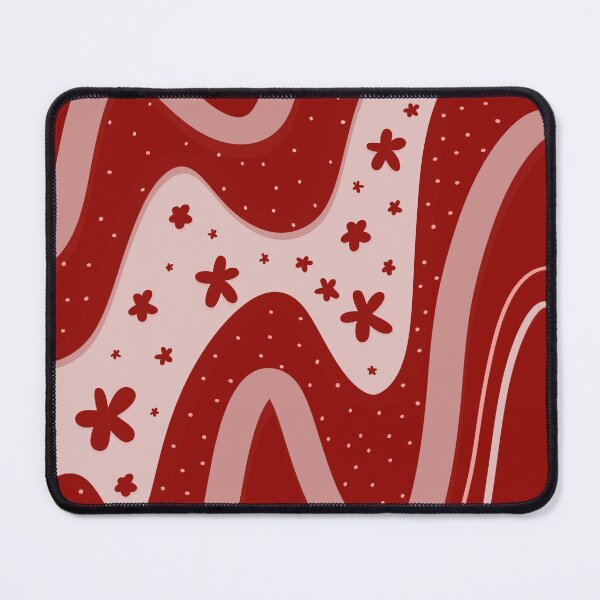 Item preview, Burgundy & Pink Wavy Floral Design designed and sold by she who creates.