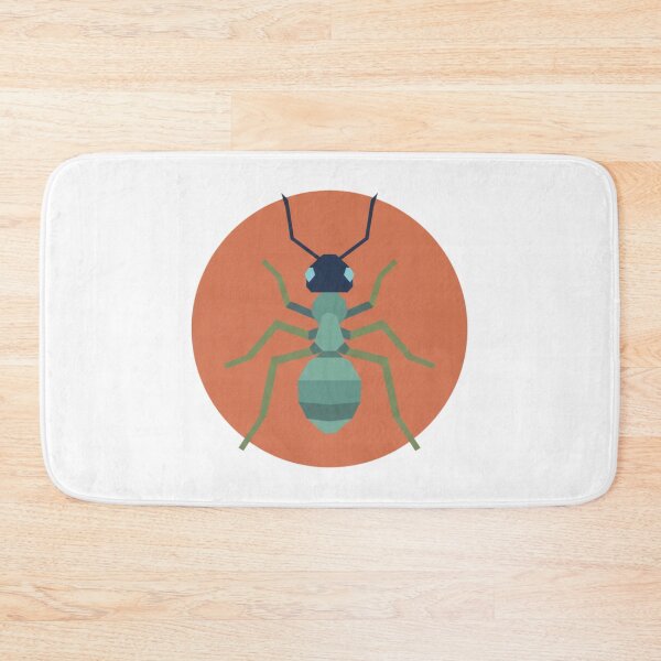 Item preview, Teal Ant Sticker – Geometric Symmetrical Illustration for an Original Gift designed and sold by bsbd-action.