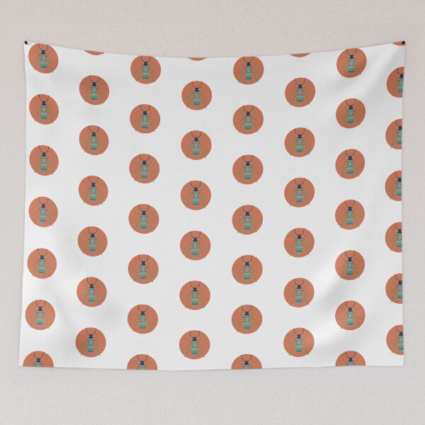 Item preview, Teal Ant Sticker – Geometric Symmetrical Illustration for an Original Gift designed and sold by bsbd-action.