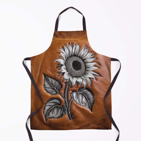 Artikelvorschau, Rustikales Western-Blumenmuster mit Sonnenblume aus punziertem Leder entworfen und verkauft von CoastalEmp.
