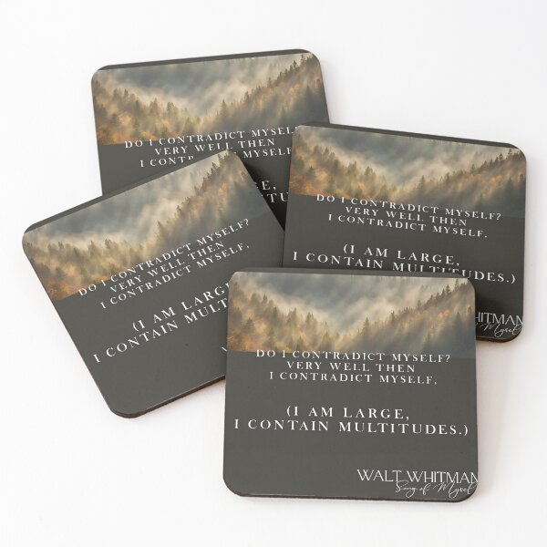 Item preview, I Contain Multitudes Walt Whitman quote designed and sold by LibrarianLauren.