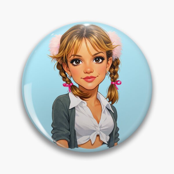 Item preview, Britney Baby One More Time Inspired Pop Star Illustration | 90s Pop Nostalgia Art designed and sold by SimplyJasper.