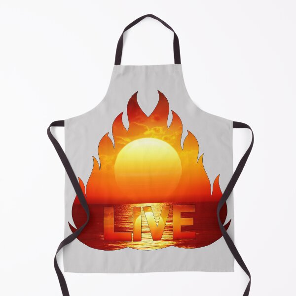Artikelvorschau, Motivierendes Zitat zum Thema „Leben“: Sonnenuntergang am Strand, Horizont, Feuer und Flammen entworfen und verkauft von DizzyButterfly.