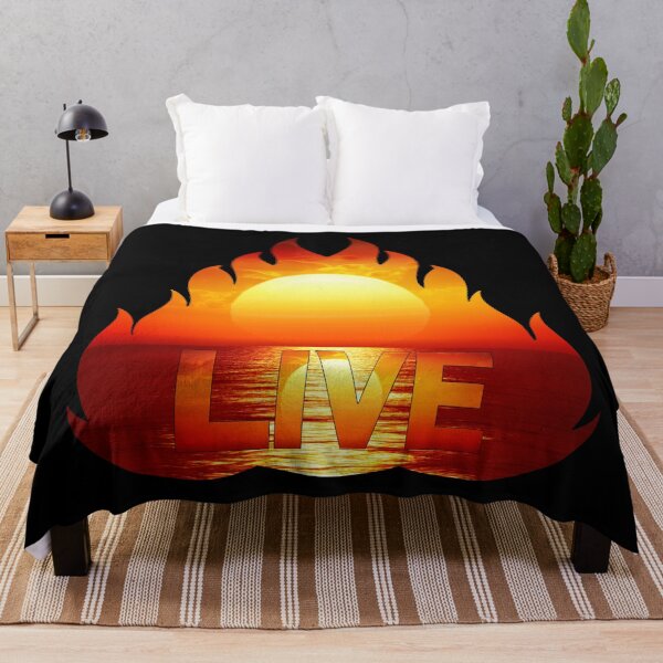 Item preview, Cita motivacional "viva" Playa Atardecer Horizonte Fuego Llama designed and sold by DizzyButterfly.