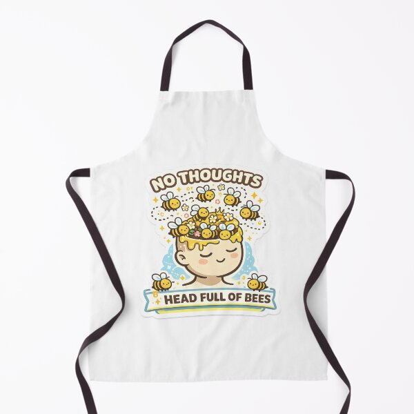 Item preview, No Thoughts Head Full of Bees Cute Funny Bee Meme designed and sold by ElLocoMus.