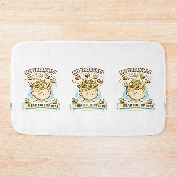 Item preview, No Thoughts Head Full of Bees Cute Funny Bee Meme designed and sold by ElLocoMus.