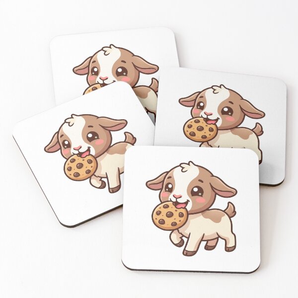 Item preview, Cute little goat with a biscuit in its mouth designed and sold by Simplify-Art.