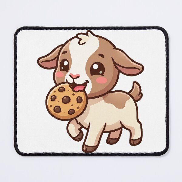 Item preview, Cute little goat with a biscuit in its mouth designed and sold by Simplify-Art.