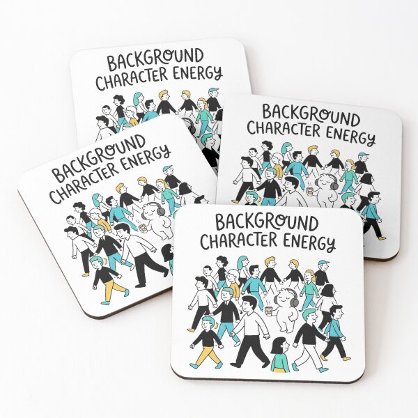 Item preview, Background Character Energy Introvert Humor Design designed and sold by Quiet Mode Studio.