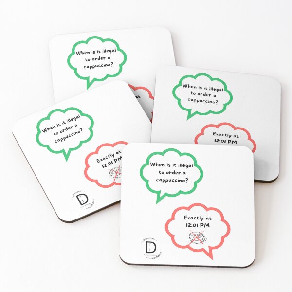 Item preview, Funny Italian Cappuccino Rule-No Coffee After 12PM Joke designed and sold by TheItaliandilemma.