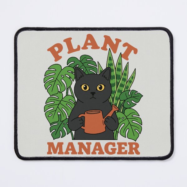 Item preview, Plant Manager - Funny Black Cat designed and sold by DigitalGlade.